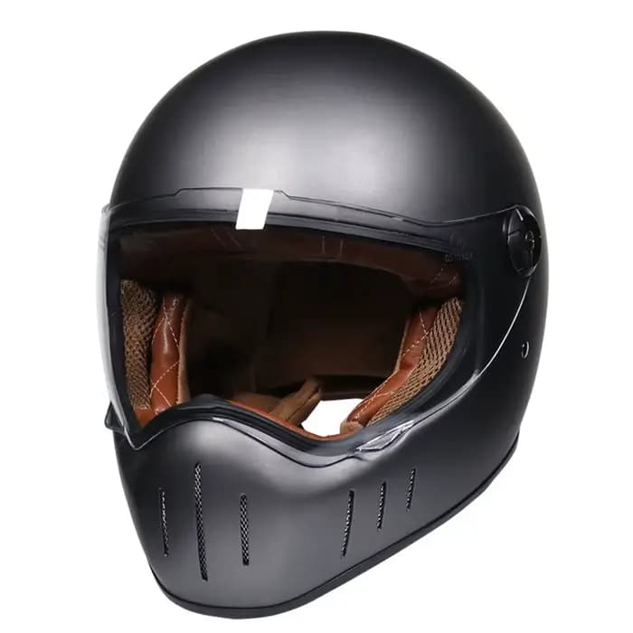 Thompson-Casque de moto intégral vintage, casque rétro Chopper