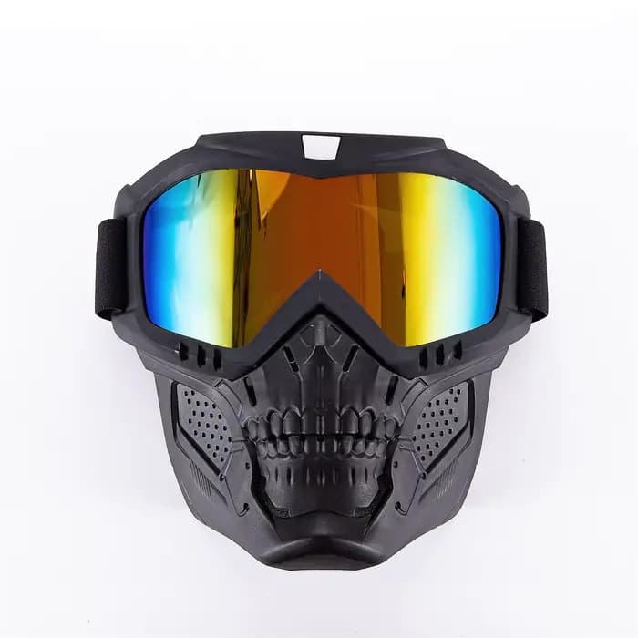 Masque facial de moto tout-terrain Skull, lunettes de casque coupe-vent, équipement de protection an