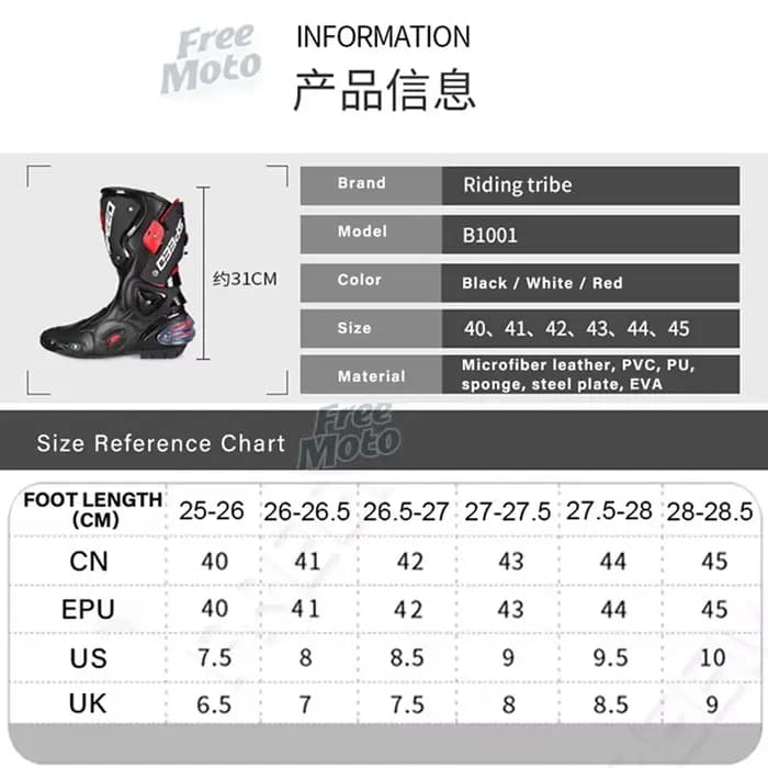 Bottes de moto pour hommes en cuir microfibre, bottes de course, bottes hautes pour motocross, bottes de moto