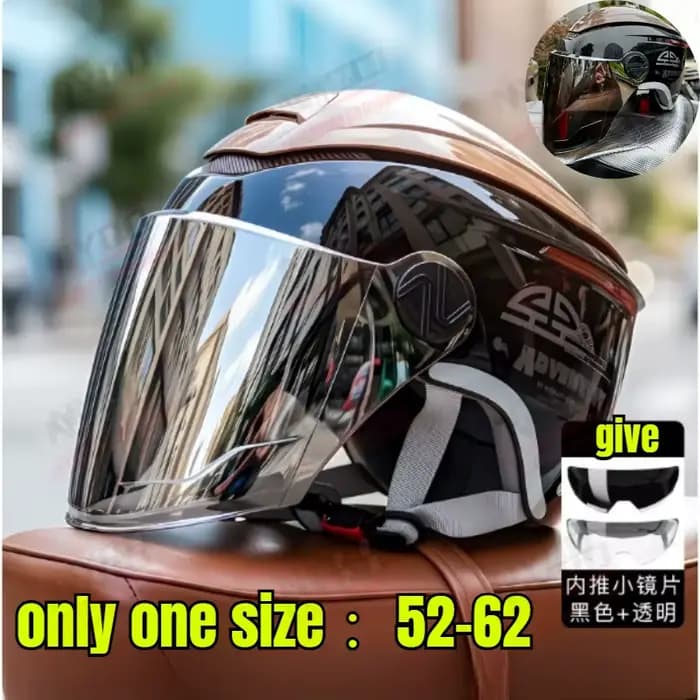 Nouveau casque de moto demi-coque d'été avec design réfléchissant