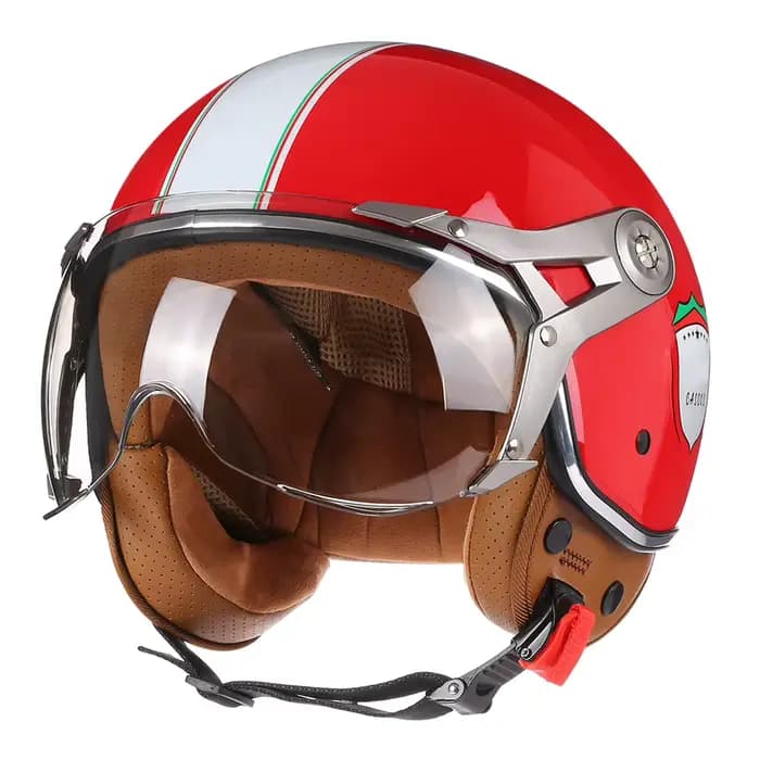 NOUVEAU 2024 Casque Moto Vintage Jet Unisexe Certifié DOT 3/4