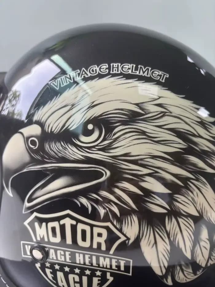Casque de moto rétro unisexe trois-quarts pour toutes les saisons