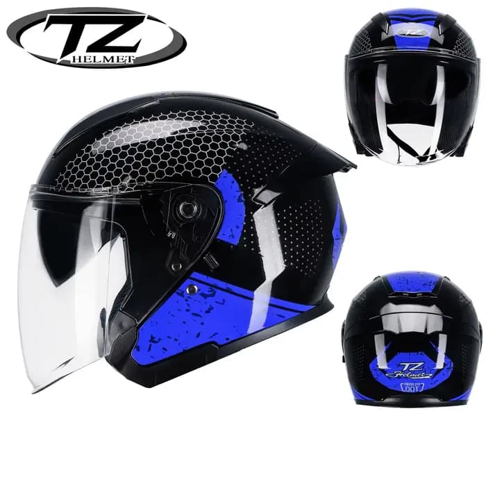 Casque de Moto demi-visage hommes femmes mode double lentille casques de Sport course de Motocross modulaire rabattable