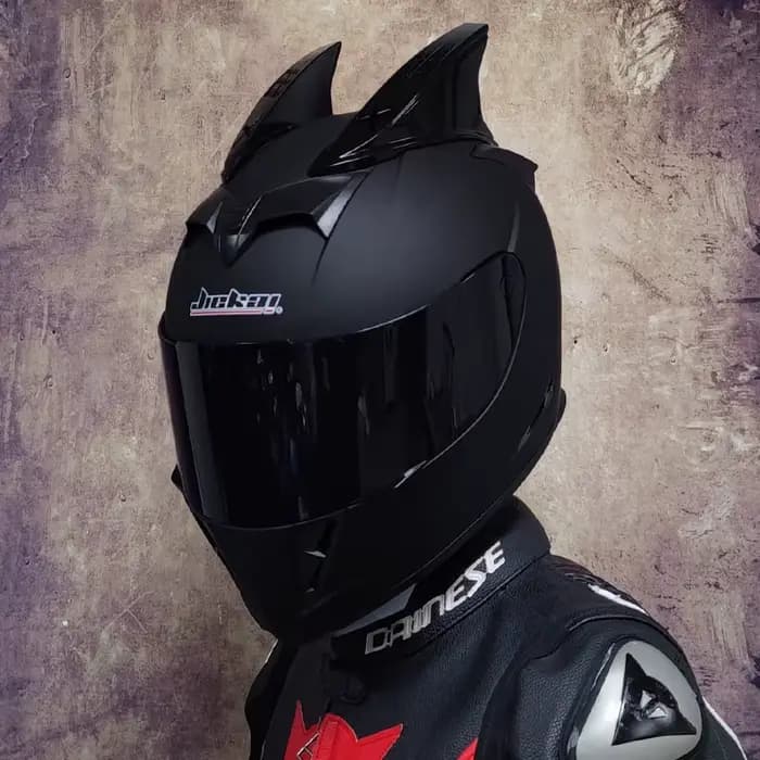 Casque intégral pour moto, sécurité, double objectif, course, personnalité, tresses, cornes