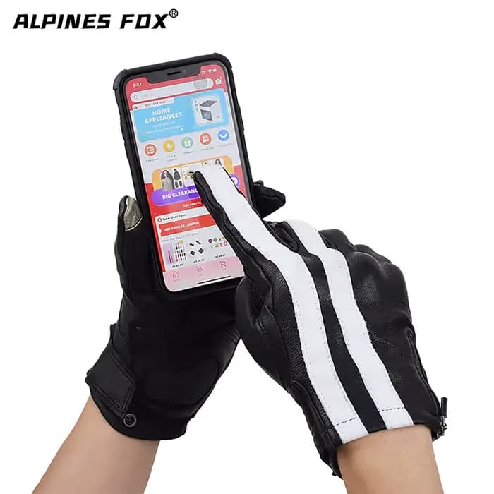 Gants de Moto Vintage doigt complet équipement