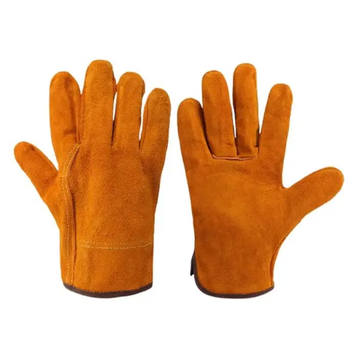Gants de travail en cuir de vache souple pour hommes, pour conducteur, chasse, conduite, ferme, jard