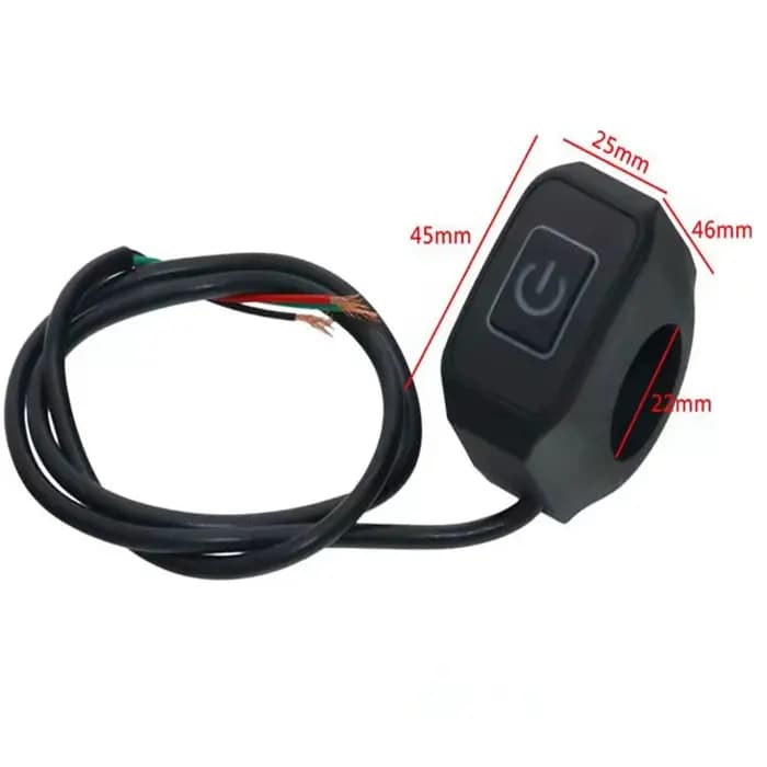 Bouton étanche pour interrupteur modifié pour moto, avec lumière LED, klaxon de phare, bouton marche/arrêt, accessoires de montage sur guidon