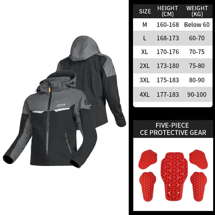 Veste de moto grise SFK