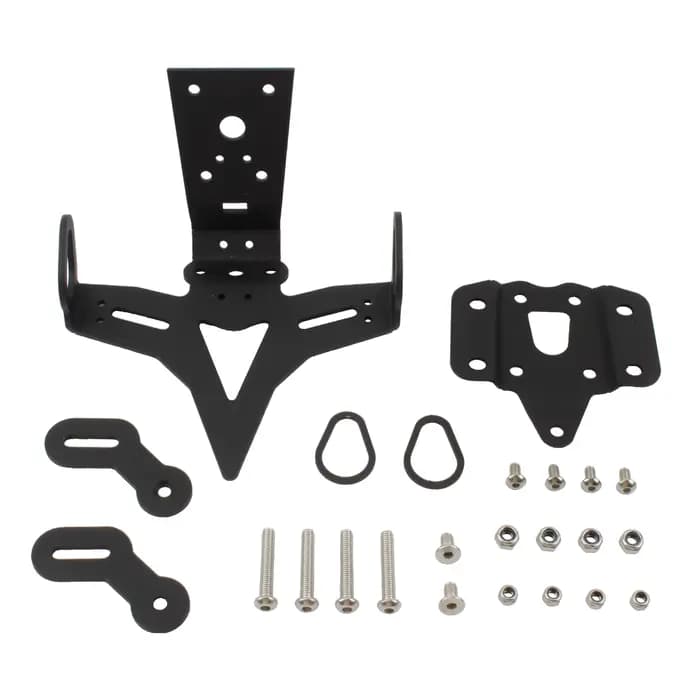 Support de plaque d'immatriculation arrière de moto, éliminateur de garde-boue, kits d'éclairage de