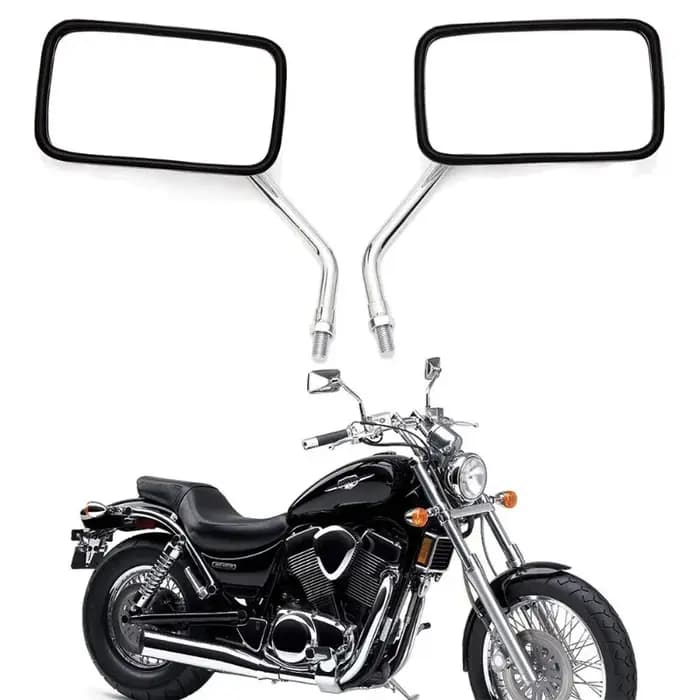Rétroviseurs chromés classiques pour moto
