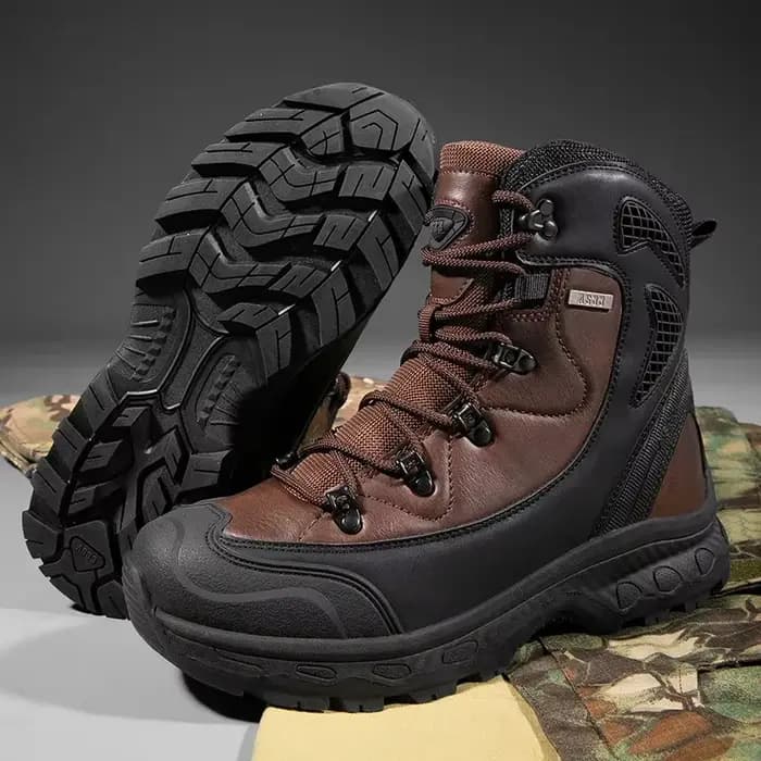 Bottes du désert en cuir pour hommes, respirantes, antidérapantes, imperméables, pour la chasse, la