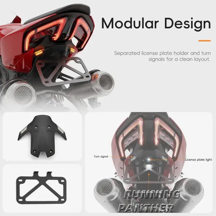 Nouveau support de plaque d'immatriculation pour moto Panigale V2 V4, style OEM pour Ducati PANIGALE V2 2025- Panigale V4 2025-