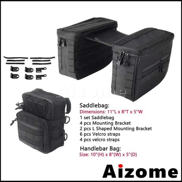 Petit/grand sac de selle d'équitation de rue pour Harley Dyna Sportster Softail sac latéral de moto sac de bagage