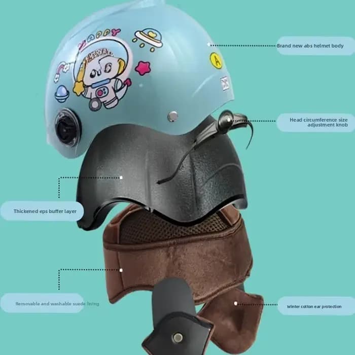 Casque de moto enfant 4-12 ans unisexe sécurité