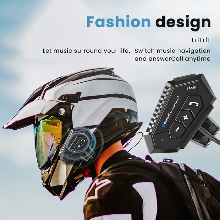 Casque de moto étanche compatible Bluetooth