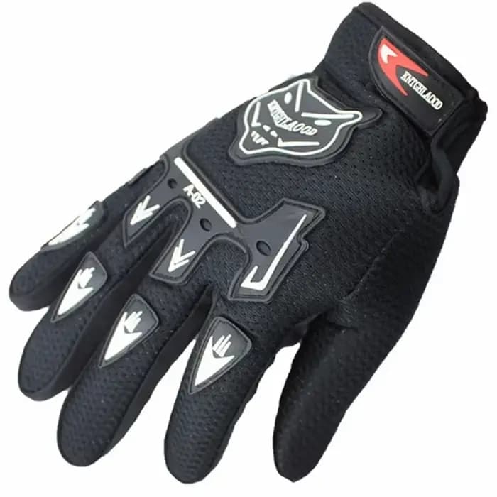 Gants de moto en cuir à doigts complets pour enfants