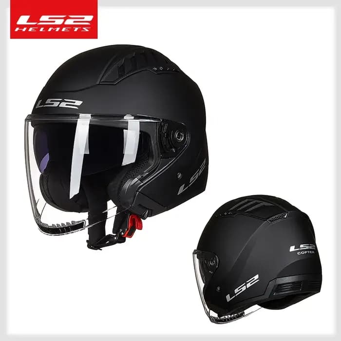 Casque de Moto rétro avec double objectif