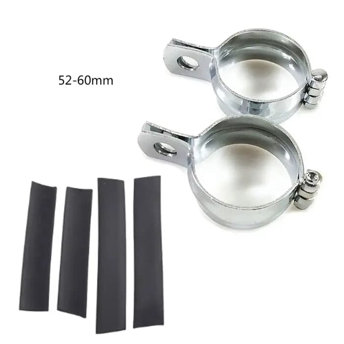 Supports pinces clignotants antibrouillard, pièces d'éclairage moto-noir/argent