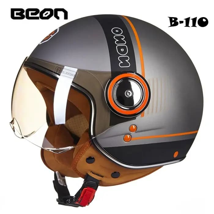 BEON B-110 casque de Moto rétro demi-casque pour véhicules électriques Locomotive accessoires de Moto Casco Para Moto