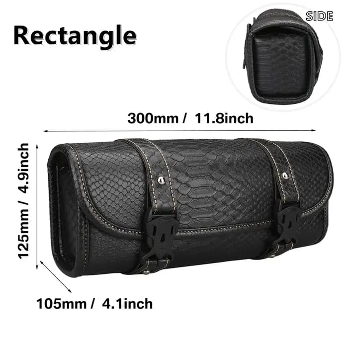 Sac de moto sacoches en cuir PU fourche avant queue sac à outils bagages pour Harley Chopper Bobber Cruiser Sportster XL 883 1200