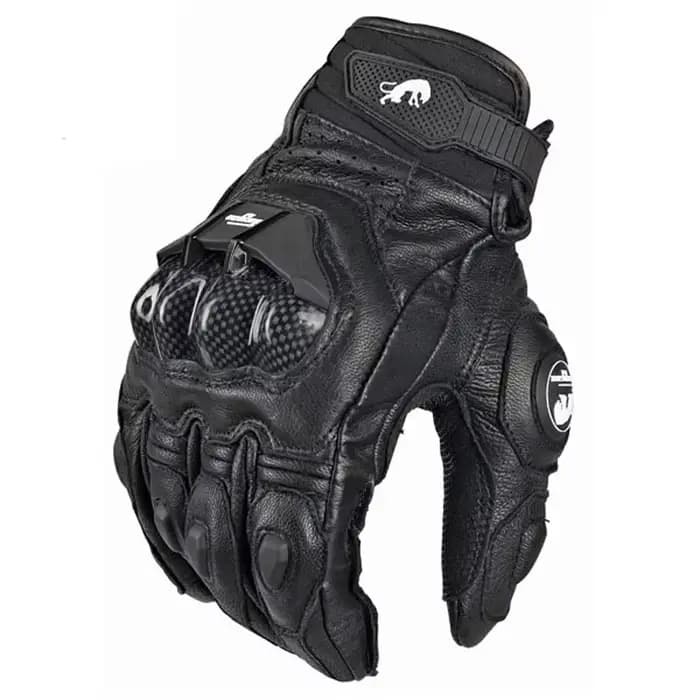 Hommes femmes 4 saisons conduite Supertech noir/blanc moto gants en cuir gant de course