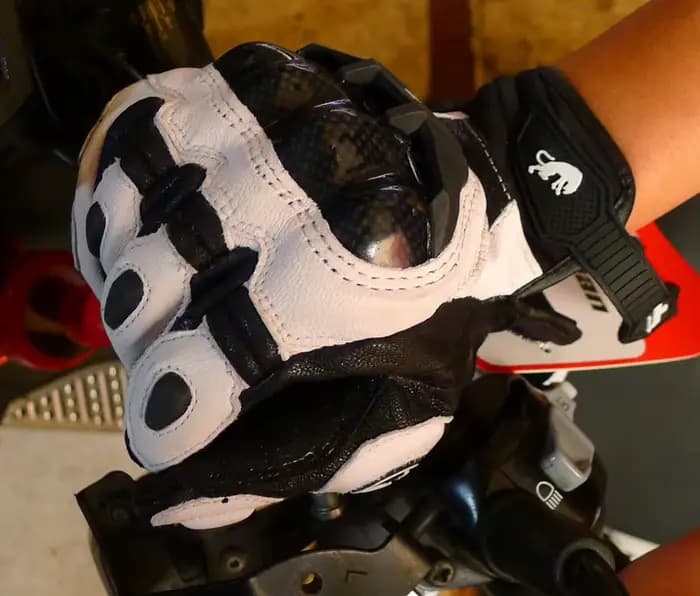 Gants de moto en cuir pour homme