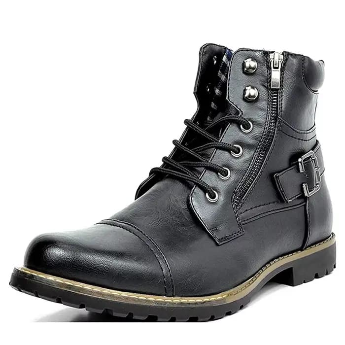 Bottes de moto vintage rétro pour hommes, chaussures décontractées, rinçage, mode masculine, grande