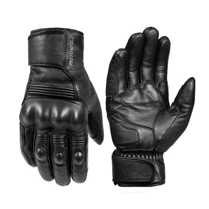 Cuir imperméable Moto gants d'hiver pour hommes femmes chaud thermique Guantes Moto Invierno Hombre