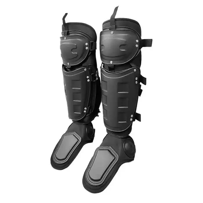 Protections d'armure de jambe tactiques, combinaisons d'armure de Protection des jambes, fournitures de costumes anti-émeute, équipement de protection complet des jambes et des genouillères