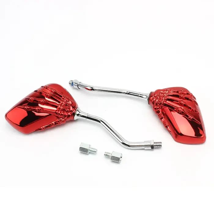 Rétroviseurs universels pour moto, accessoires pour Honda Shadow 600 VT 750, Suzuki Ltz 400, Kawasaki Skull Hand, 1 paire