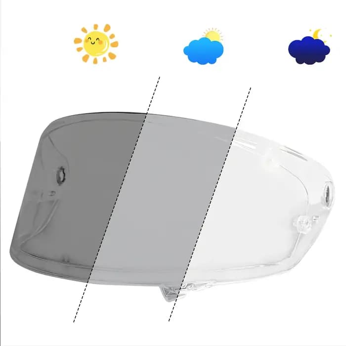 Visière photochromique pour casque de moto
