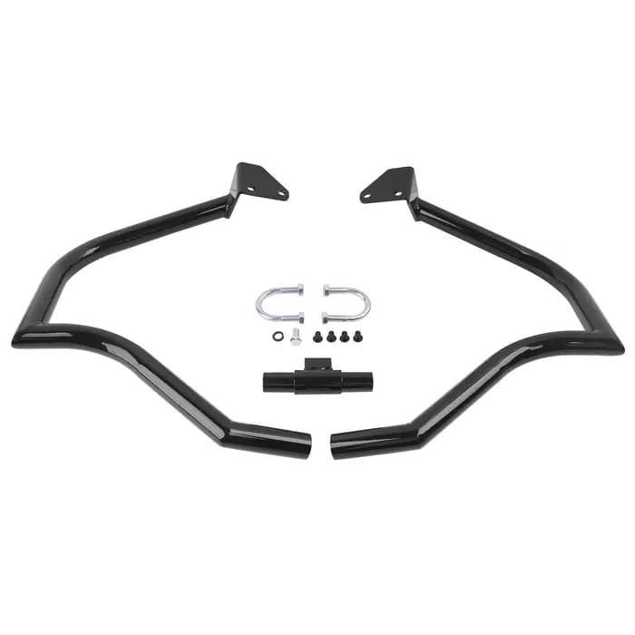 Barre de protection moteur chromée/noire pour Harley Dyna Fat Bob Low Rider Street Bob Wide Glide 2006-2017
