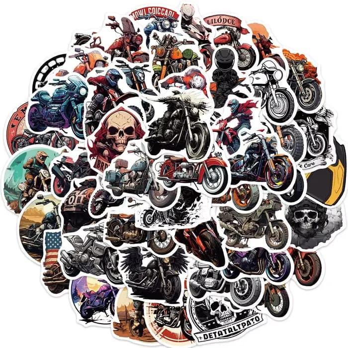 Autocollants de moto imperméables pour hommes, décalcomanies en vinyle, cool, transport, ordinateur