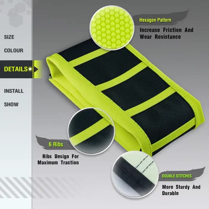 Powerzone – housse de siège de moto jaune Fluorescent, douce, imperméable, antidérapante, nervurée,