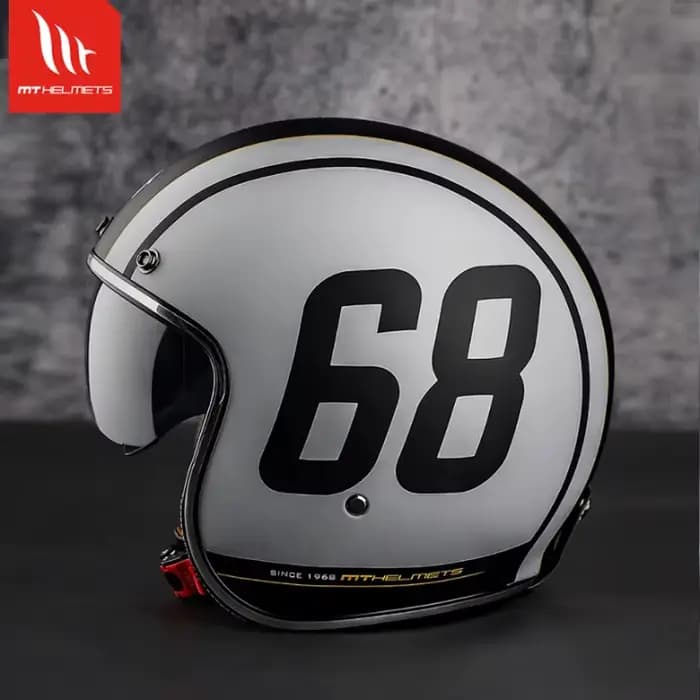 Casque de moto rétro MT JET pour l'été