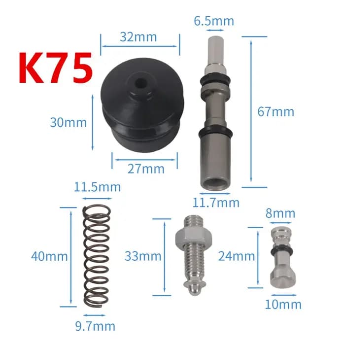 Kit de réparation du maître-cylindre de frein arrière pour moto Cafe Racer K Serie pour BMW K75 K75RT K75S 12MM