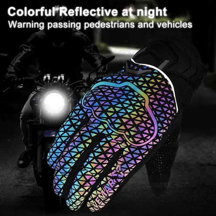 VEMAR hiver chaud Moto gants coupe-vent réfléchissant Moto gants hommes femmes Motocross course Biker gants motocycliste Guante