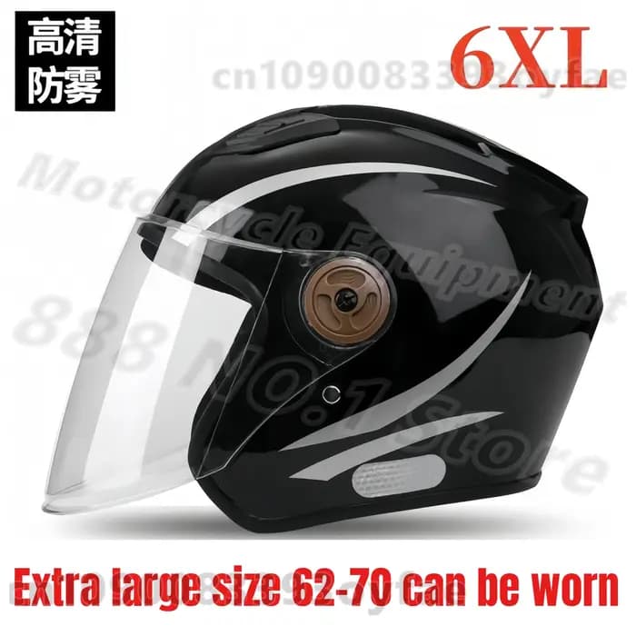 Casque de moto 6XL pour grande circonférence de tête (70 cm)