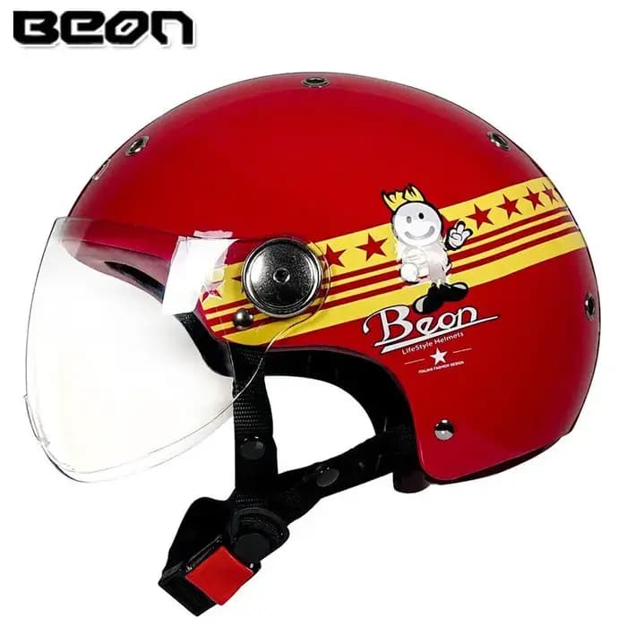 Casque de moto BEON B103 unisexe, demi-casque quatre saisons, casque de sécurité pour véhicule électrique, locomotive, été