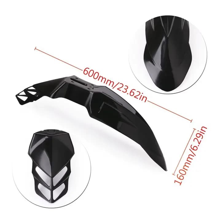 Garde-boue avant de moto universel en plastique, pour Honda Yamaha Suzuki KTM DRZ KX YZ KTM WR XR