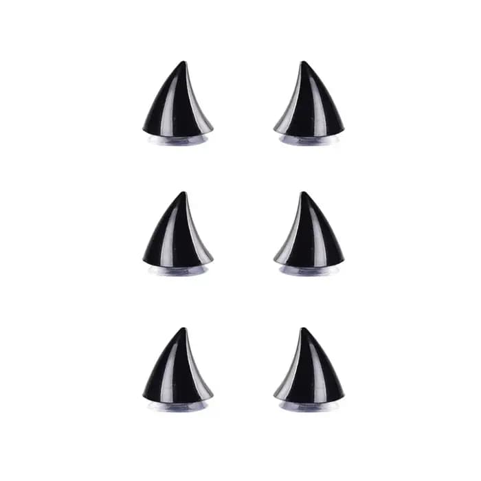 1/2/6 pièces casque court diable cornes décoration autocollants moto vélo