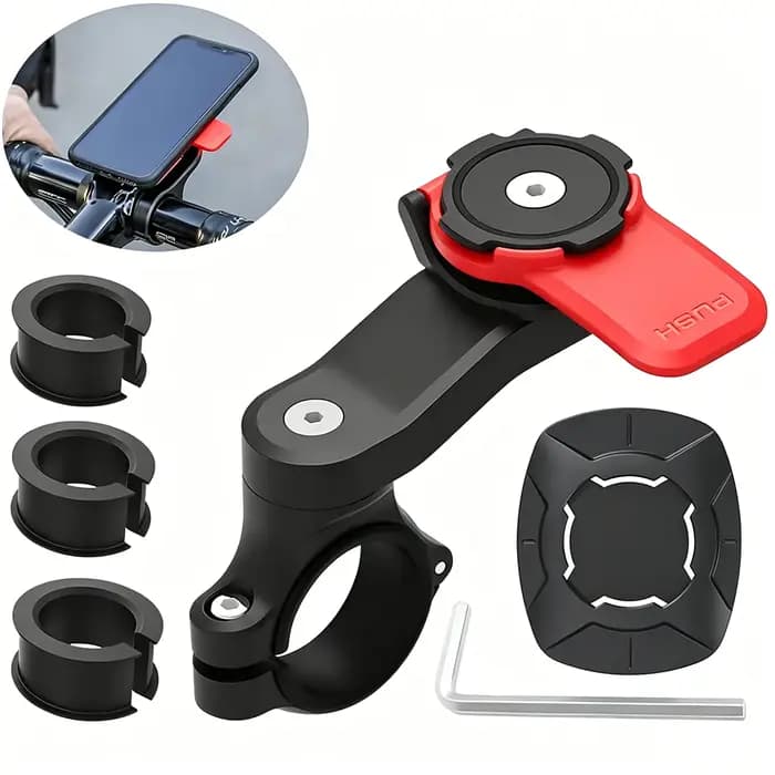 Support universel pour smartphone QUAD LOCK avec amortisseur de vibrations pour guidon de moto
