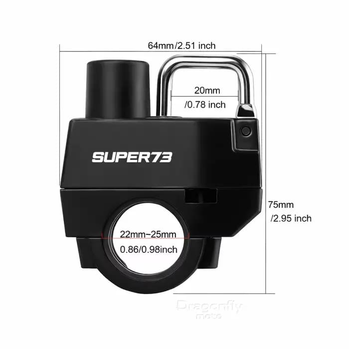 Verrou de casque de moto pour Super 73-S1 73-S2 73-Z1 73-ZX 73-RX