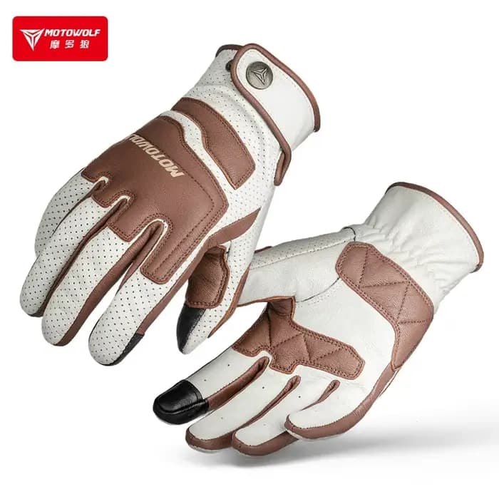 Gants de moto en cuir, accessoires de motocross