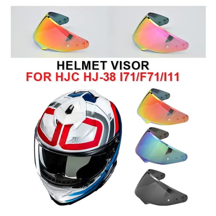 Visière de casque de moto compatible avec HJC HJ-38 I71 F71 I11