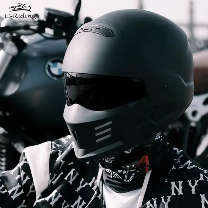 Scorpion-Casque intégral ABS pour hommes et femmes, casques de moto, lentille intégrée, quatre saisons, adulte, approuvé par le DOT, cyclomoteur
