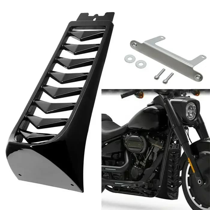 Becquet de carénage de menton avant noir vif pour moto, couvercle de radiateur inférieur pour Harley