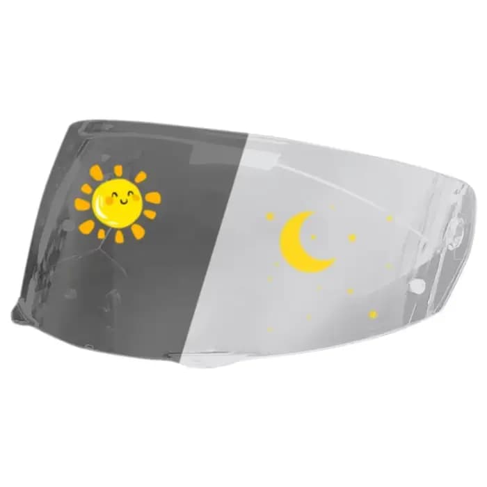 Visière photochromique pour casque de moto