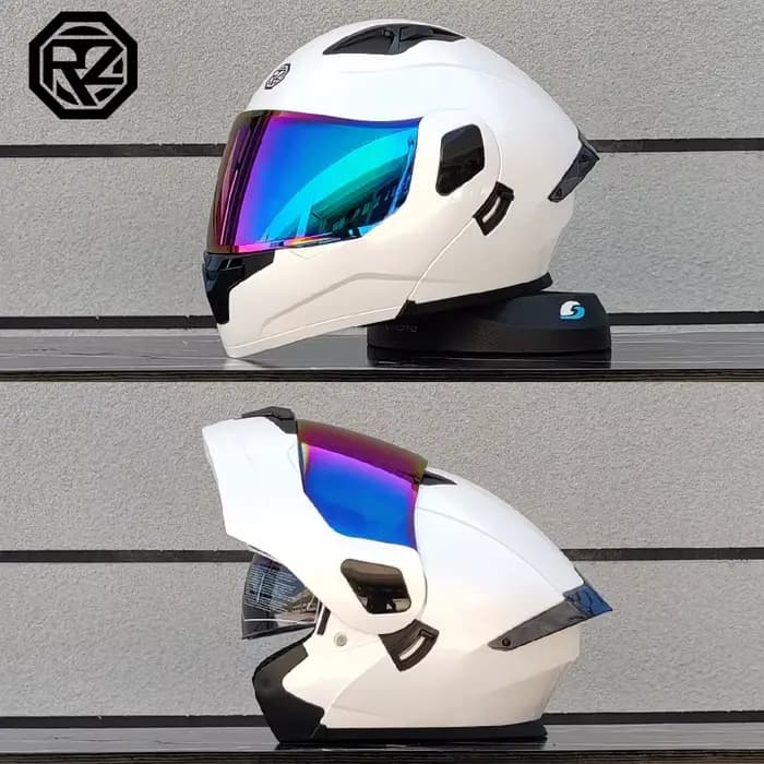 ORZ personnalisé Moto casque intégral hommes femmes mode double lentille casques Motocross course modulaire rabattable