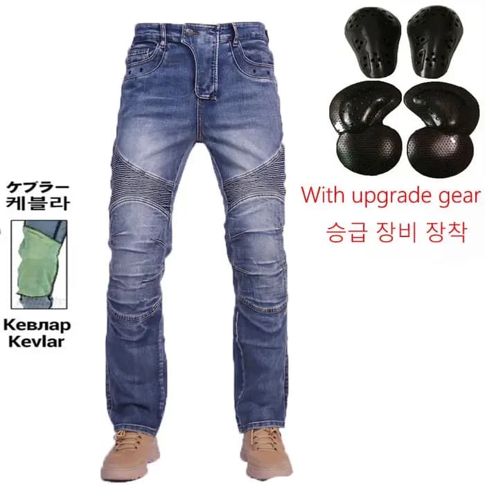KV04 Kevlar dans le genou Moto jean pantalon